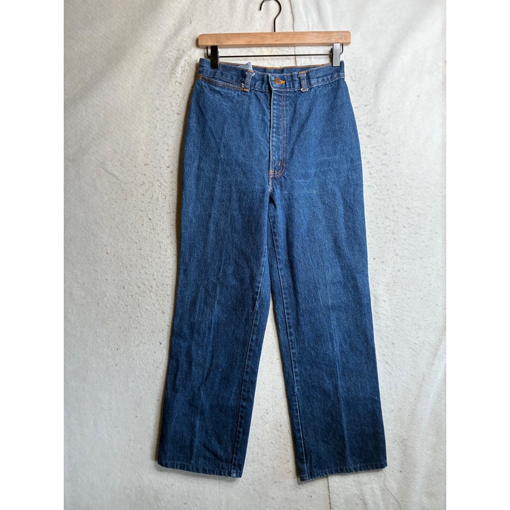 Vintage h.i.s. High Waisted Straight Leg Jeans Medium Wash Blue Denim Size 13/14